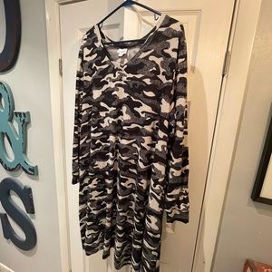 Black, white and grey Lularoe dress